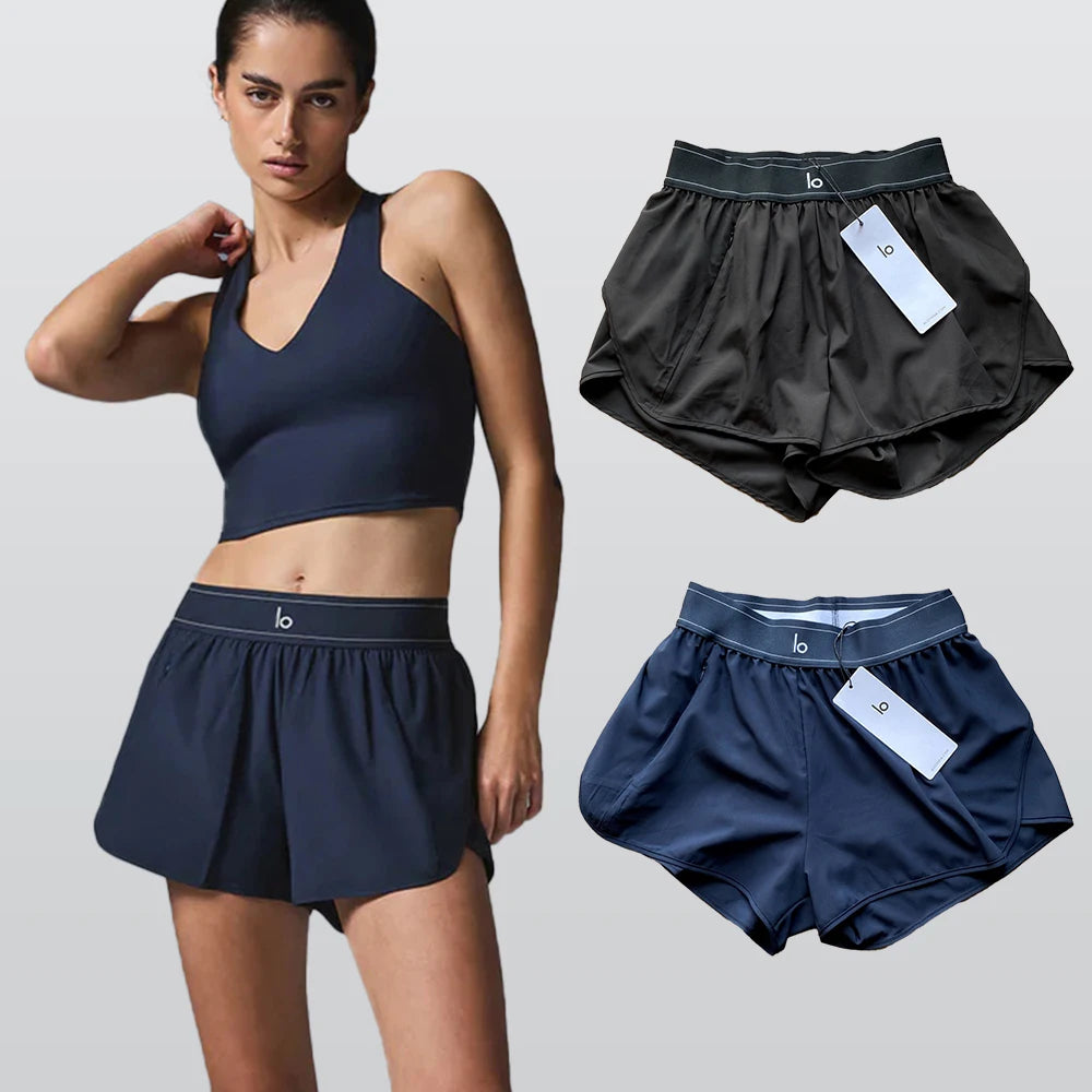 Women Athletic Shorts Quick Dry Breathable Yoga shorts Casual Running Pants Summer Comfortable Nude Feeling Anti-Shine Shorts