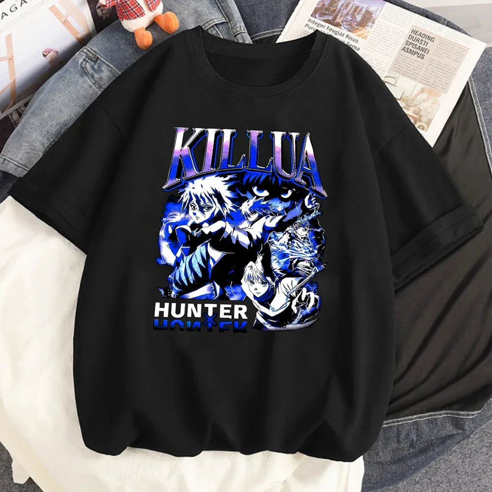 3D PrintingHunter X Hunter T-Shirt Men and Women Aesthetics Anime Breathable Gothic T-Shirt Comfort Aesthetics Anime Grunge Punk