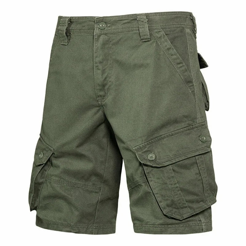 Summer Cargo Shorts for Men Multi Pockets Mens Shorts Casual Hiking Streetwear Cotton Shorts Outdoor Work Shorts for Men