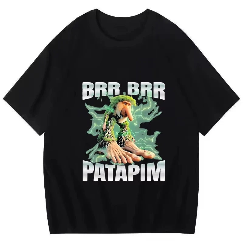 Tralalero Tralala Tung Sahur Bombardiro Crocodilo Tee Shirt Funny Italian Brainrot T-shirt Men Women Meme Print Top Short Sleeve