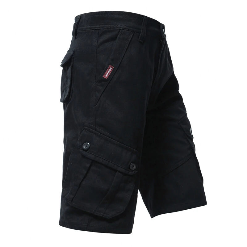Summer Cargo Shorts for Men Multi Pockets Mens Shorts Casual Hiking Streetwear Cotton Shorts Outdoor Work Shorts for Men