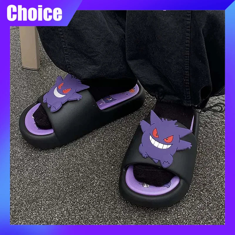 Anime Gengar Adult/Children Slippers Cartoon Kawaii Cute Man Woman Summer Outdoor Sandals Casual Breathable EVA Shoes Gift