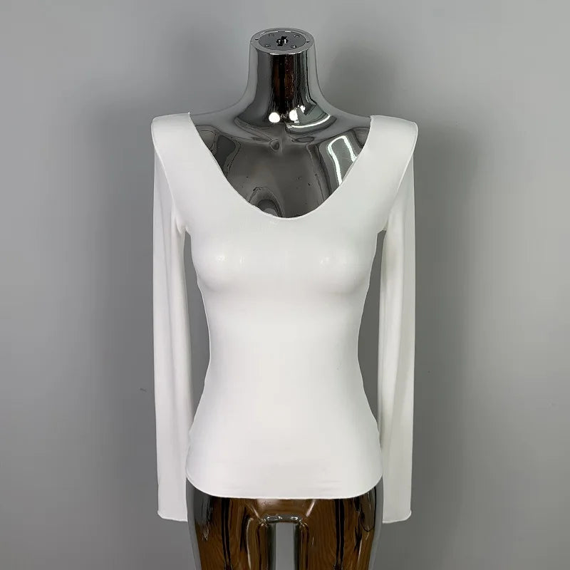 T Shirt Women Basic Casual 2025 Summer T-Shirt O Neck Woman Clothes Sexy Low Chest See Through Soft Slim Tops Tee Shirt Femme