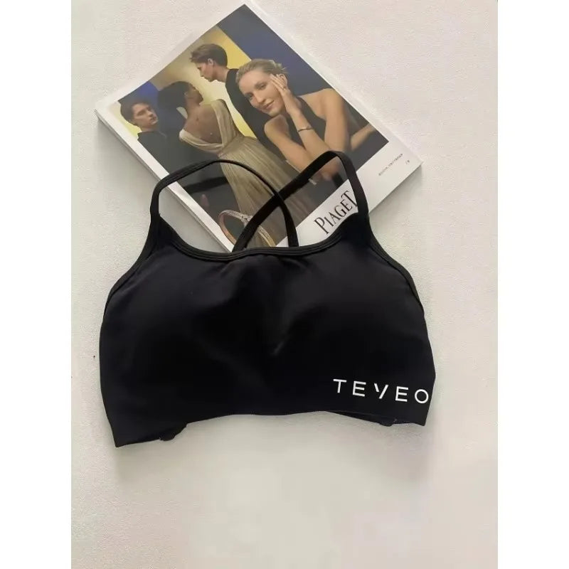 2025 TEVEO Women's Bra Transparent Sports Gym Women's Recommended Workout Fitness Sportswear Yoga Underwear Sports Vest Top