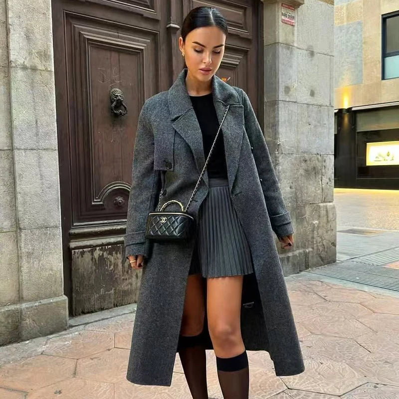 TRAF Mini Pleated Culottes Women's Skirt Summer 2025 Elegant Black Grey Skirts Wrap High Waist Skirt Pants Korean Style Culottes