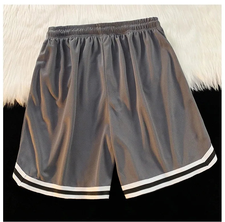 In Summer Wear Basketball Sports Shorts for Men's Thin Casual Quick-drying Silk Pants Loose Versatile Five-point Pants for Men