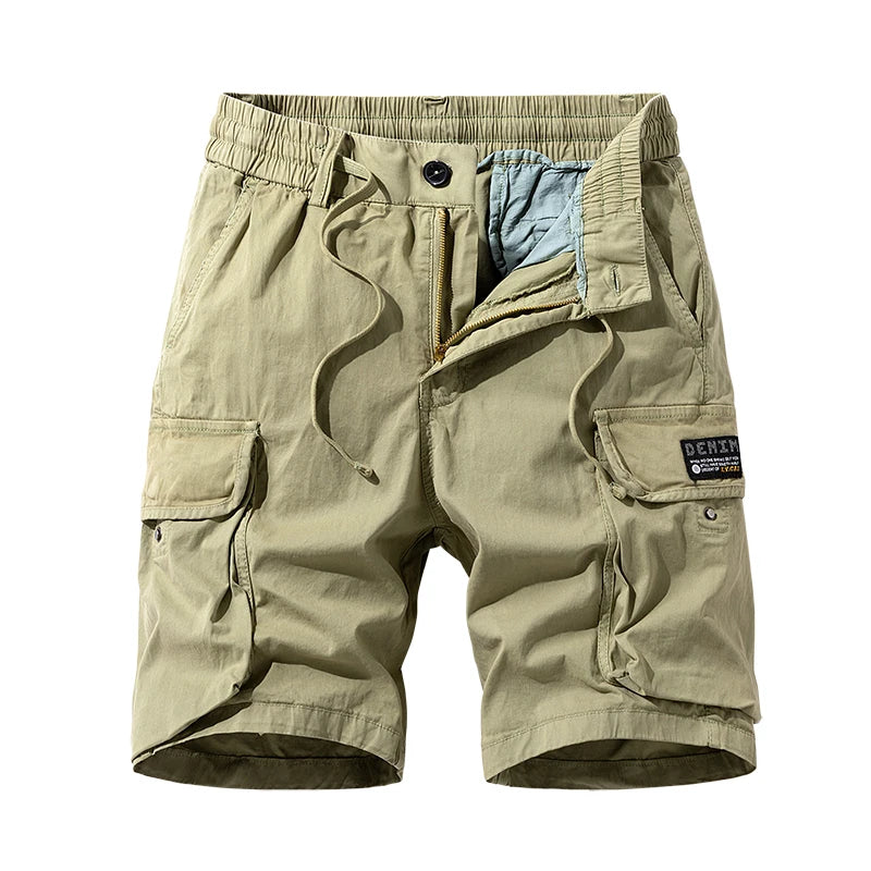 Summer Men Cotton Cargo Shorts Mens Jogger Sport Casual Beach Shorts Man Bermuda Streetwear Outdoor Fashion Shorts Pants Trouser
