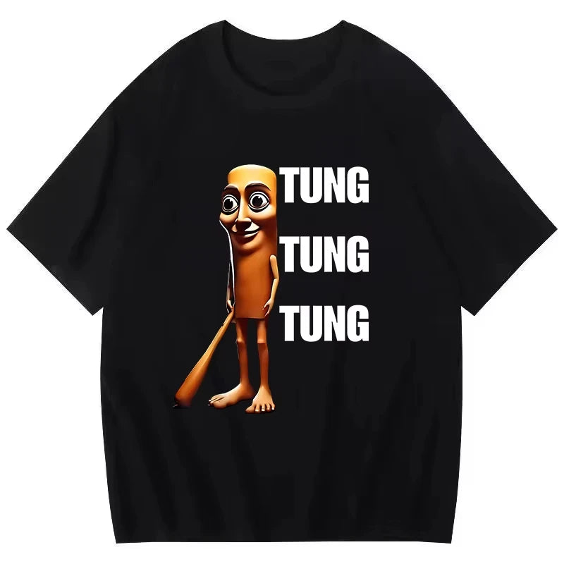 Tralalero Tralala Tung Sahur Bombardiro Crocodilo Tee Shirt Funny Italian Brainrot T-shirt Men Women Meme Print Top Short Sleeve