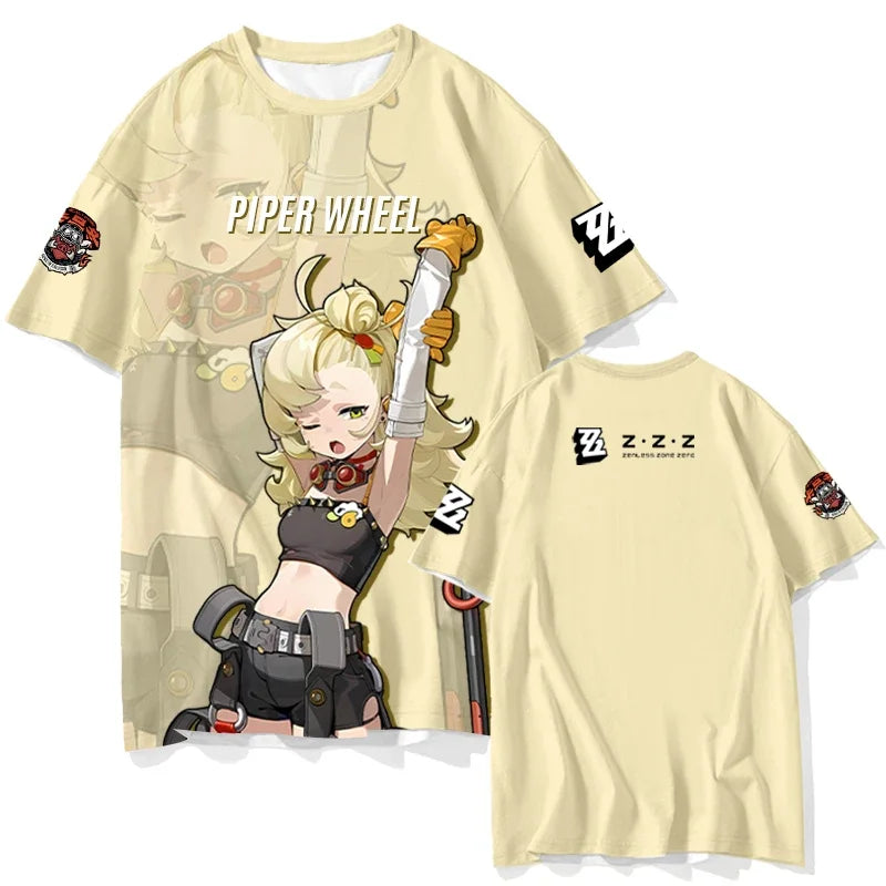Popular ARPG Game Zenless Zone Zero Print T-Shirts 3D Fashion Men/Women Short Sleeve Crew Neck Tee Harajuku Style Streetwear Top