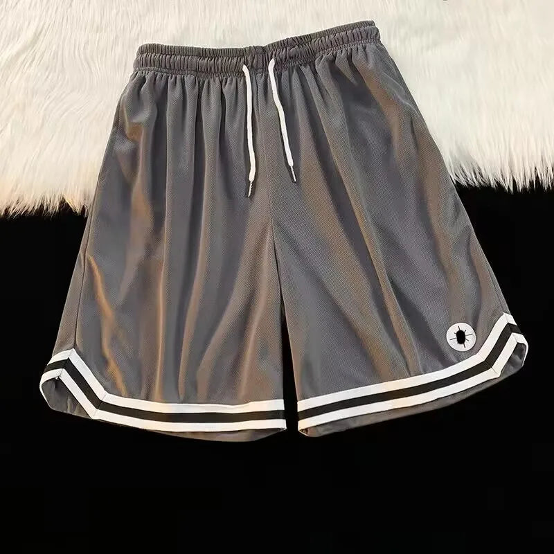 In Summer Wear Basketball Sports Shorts for Men's Thin Casual Quick-drying Silk Pants Loose Versatile Five-point Pants for Men