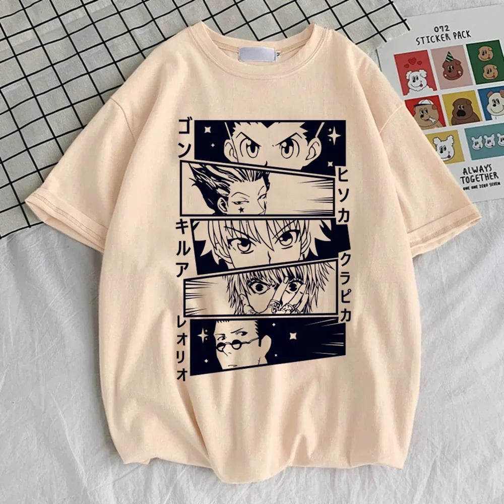 3D PrintingHunter X Hunter T-Shirt Men and Women Aesthetics Anime Breathable Gothic T-Shirt Comfort Aesthetics Anime Grunge Punk