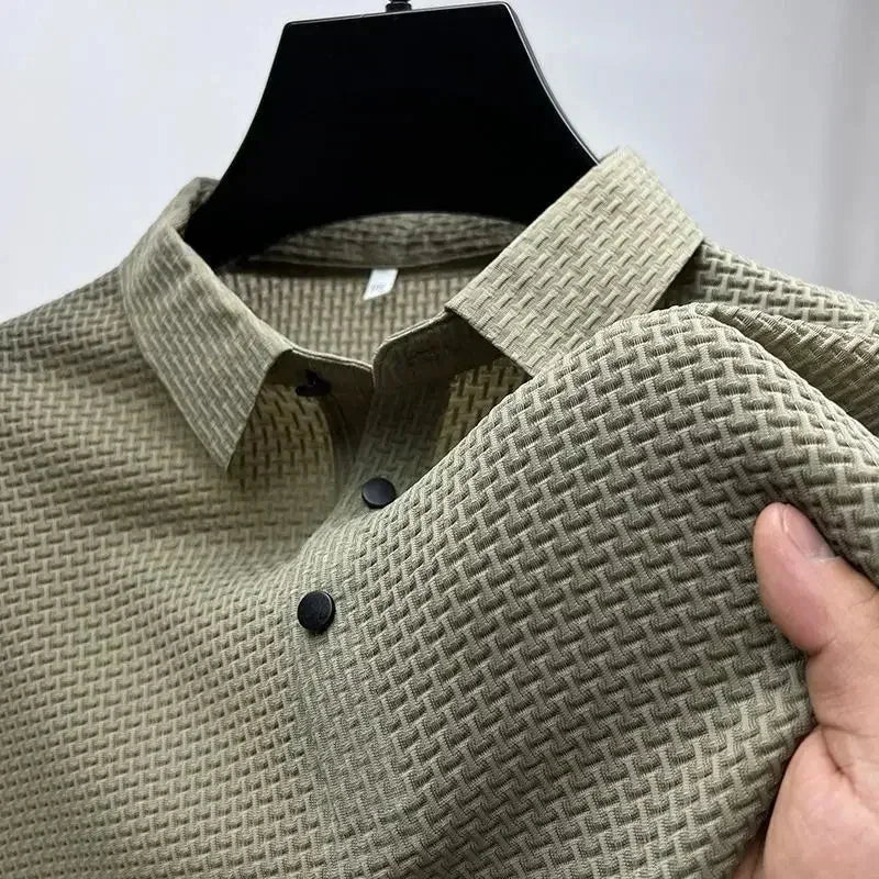 Upto XS-7XL Men's Short Sleeve T-shirt Cool and Breathable POLO Shirt Business Casual Sweat-absorbing Top Tees