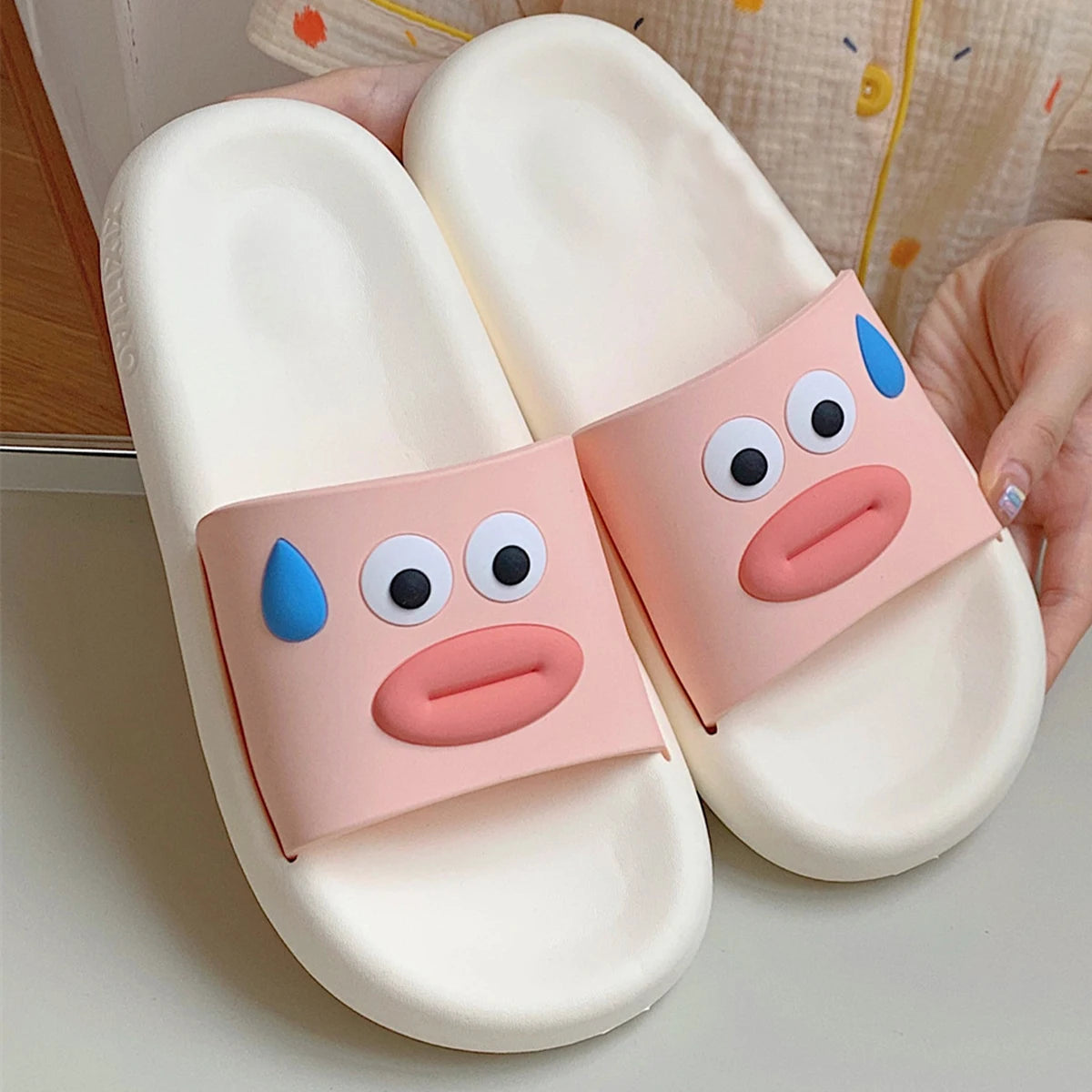 Thick Sole Women Slippers Personality Animals Design Slides Bathroom Beach Indoor Sandals Summer Couple Shoes