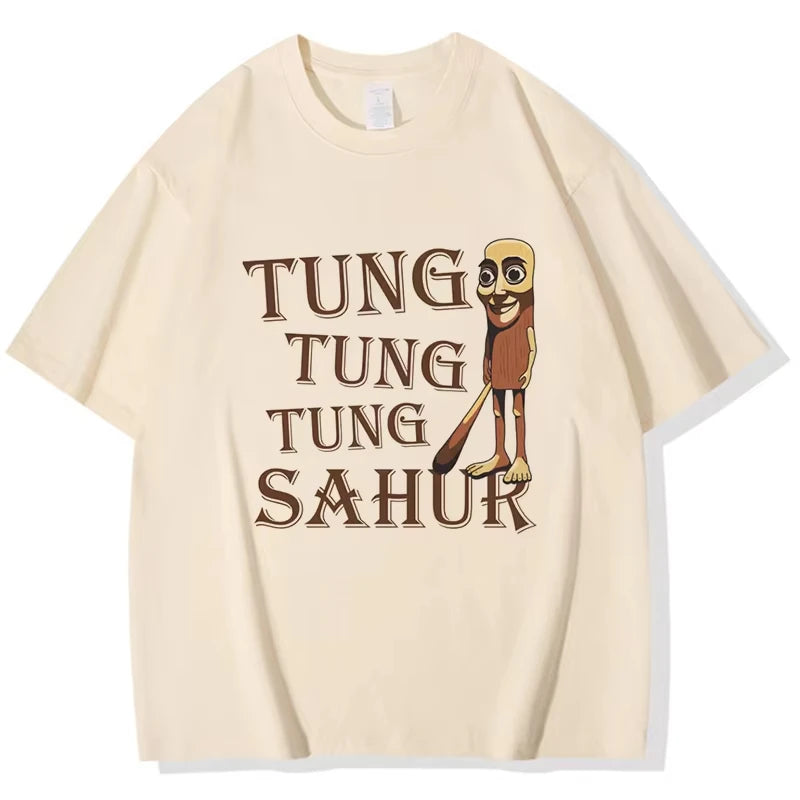 Tralalero Tralala Tung Sahur Bombardiro Crocodilo Tee Shirt Funny Italian Brainrot T-shirt Men Women Meme Print Top Short Sleeve