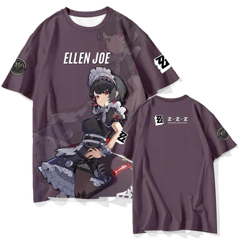 Popular ARPG Game Zenless Zone Zero Print T-Shirts 3D Fashion Men/Women Short Sleeve Crew Neck Tee Harajuku Style Streetwear Top