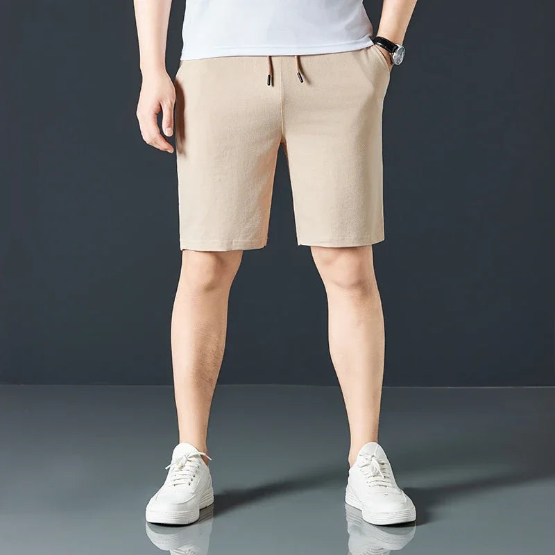 Men's Casual and Fashionable Pure Cotton Shorts with Drawstring and Comfortable Pants