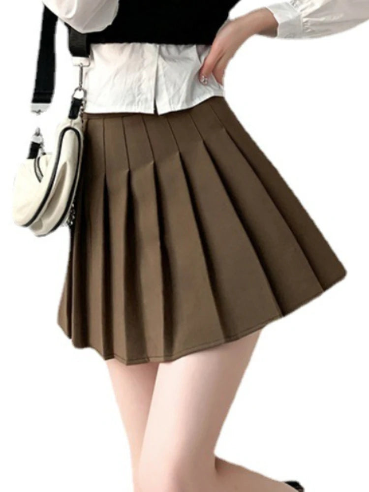 Summer High Waist Pleated Skirt Women Saias Vintage Sexy Mini Skirts Faldas Harajuku Casual Jupe Streetwear Woman Clothes New