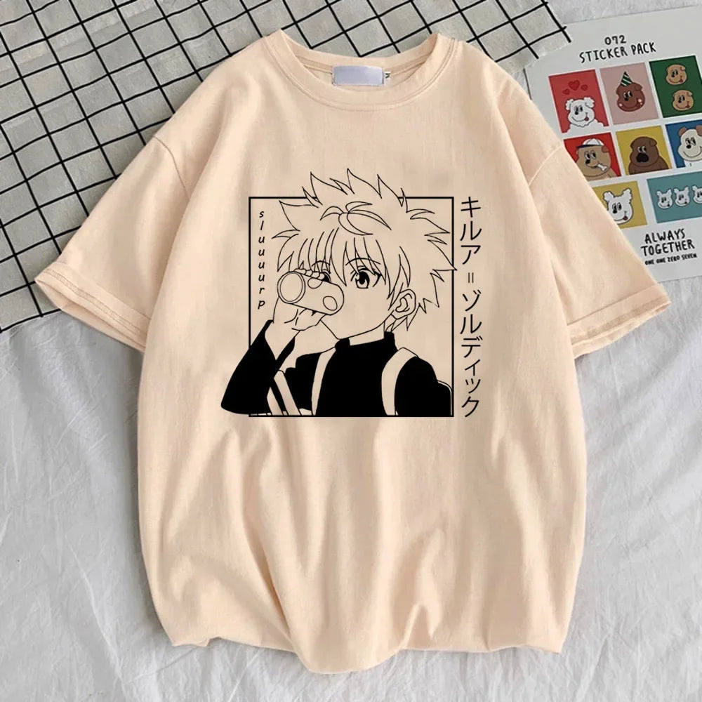 3D PrintingHunter X Hunter T-Shirt Men and Women Aesthetics Anime Breathable Gothic T-Shirt Comfort Aesthetics Anime Grunge Punk