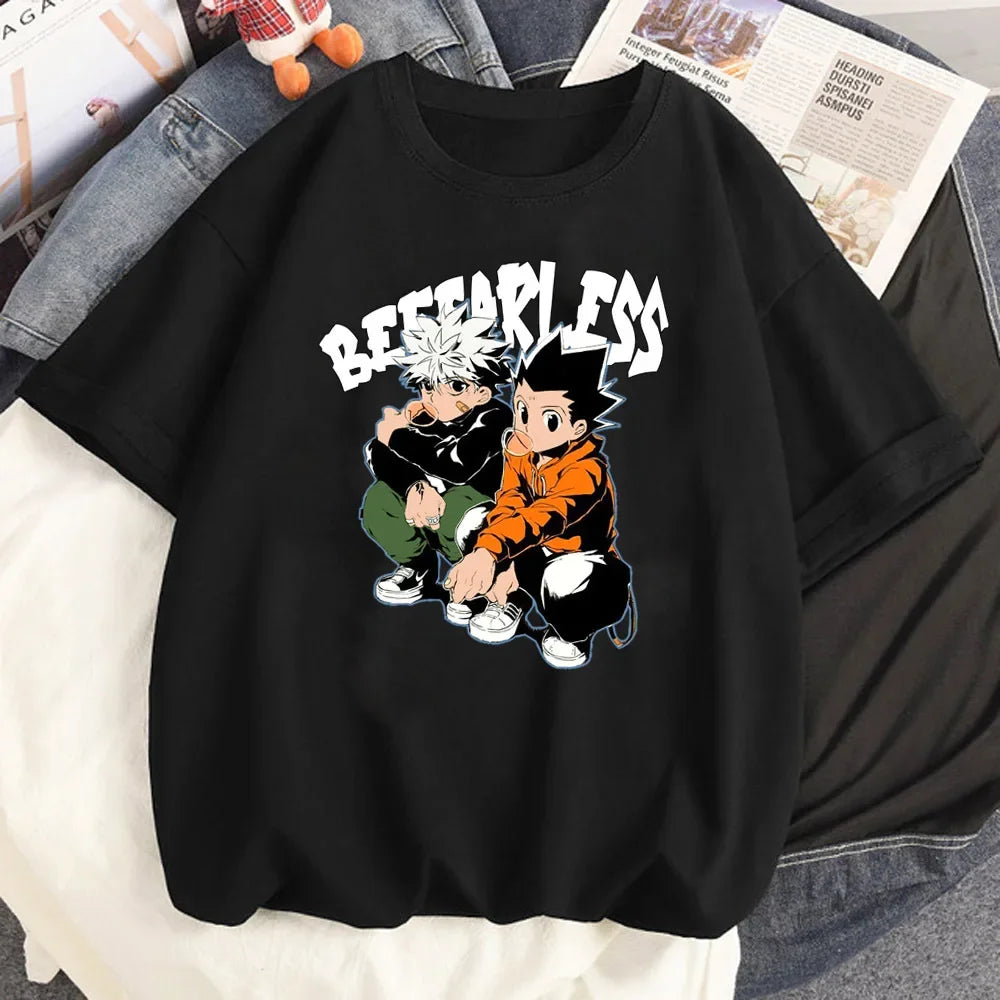 3D PrintingHunter X Hunter T-Shirt Men and Women Aesthetics Anime Breathable Gothic T-Shirt Comfort Aesthetics Anime Grunge Punk
