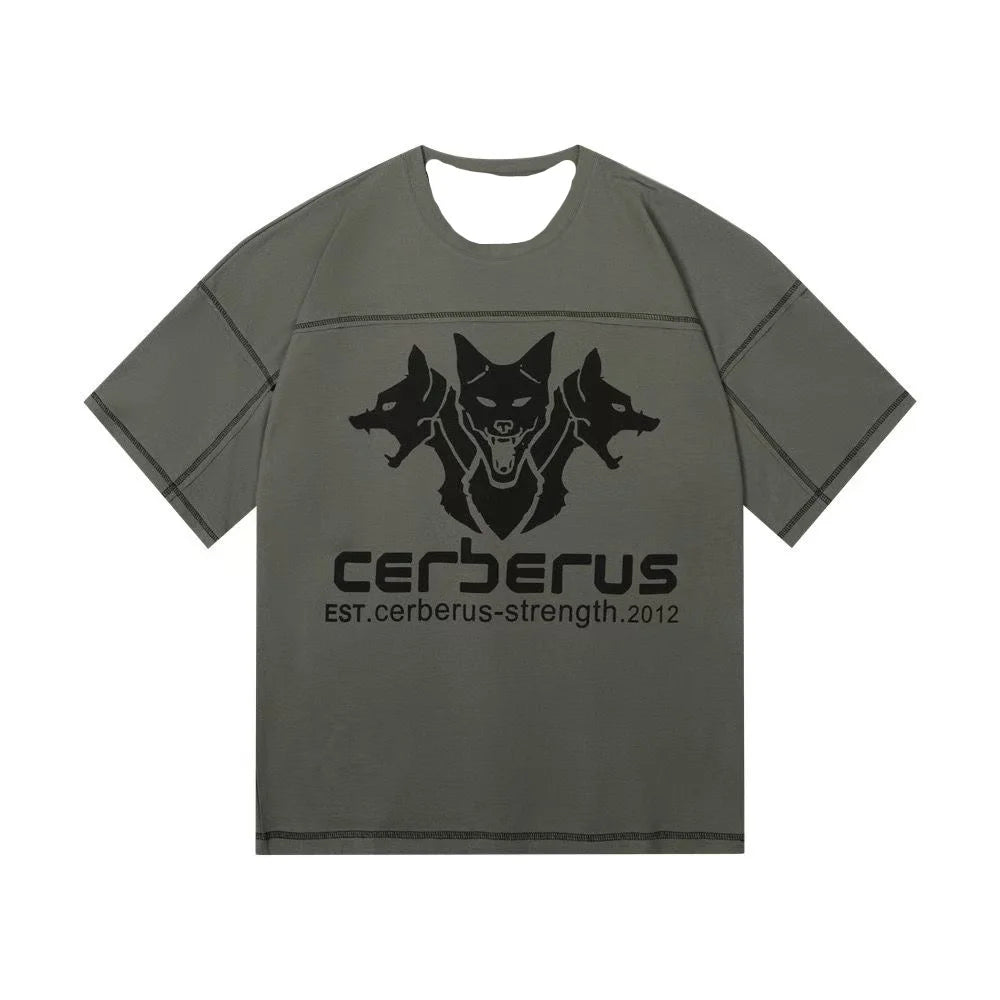 Cerberus T-shirts Graphic Short Sleeve Bodybuilding Basketball 3D Print T Shirt Workout Gym Men's Clothing Running Sports Tops