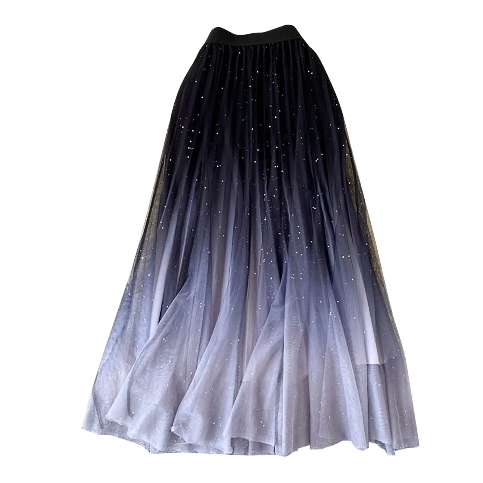 Skirts for Women Short Women's Fairy Tulle SKIRT Starry Sky Gradient Color Mesh Skirt High Waist A Line Pleated Skirt Plaid