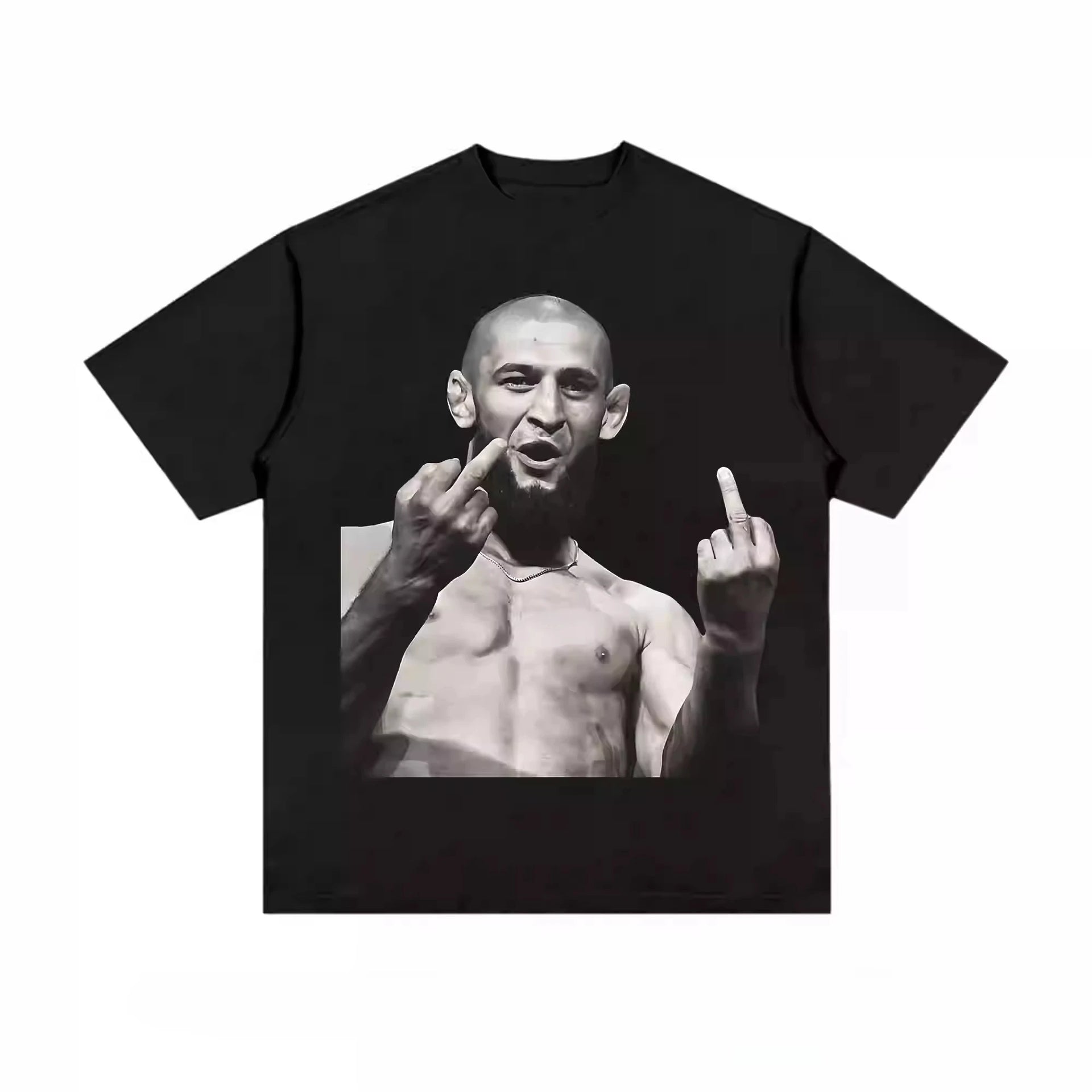 2025 New Retro Trend Portrait Classic Ufc Star Print Women Men's T-shirt Cotton Fashion Y2K Top Summer Short Sleeve Clothing Tee