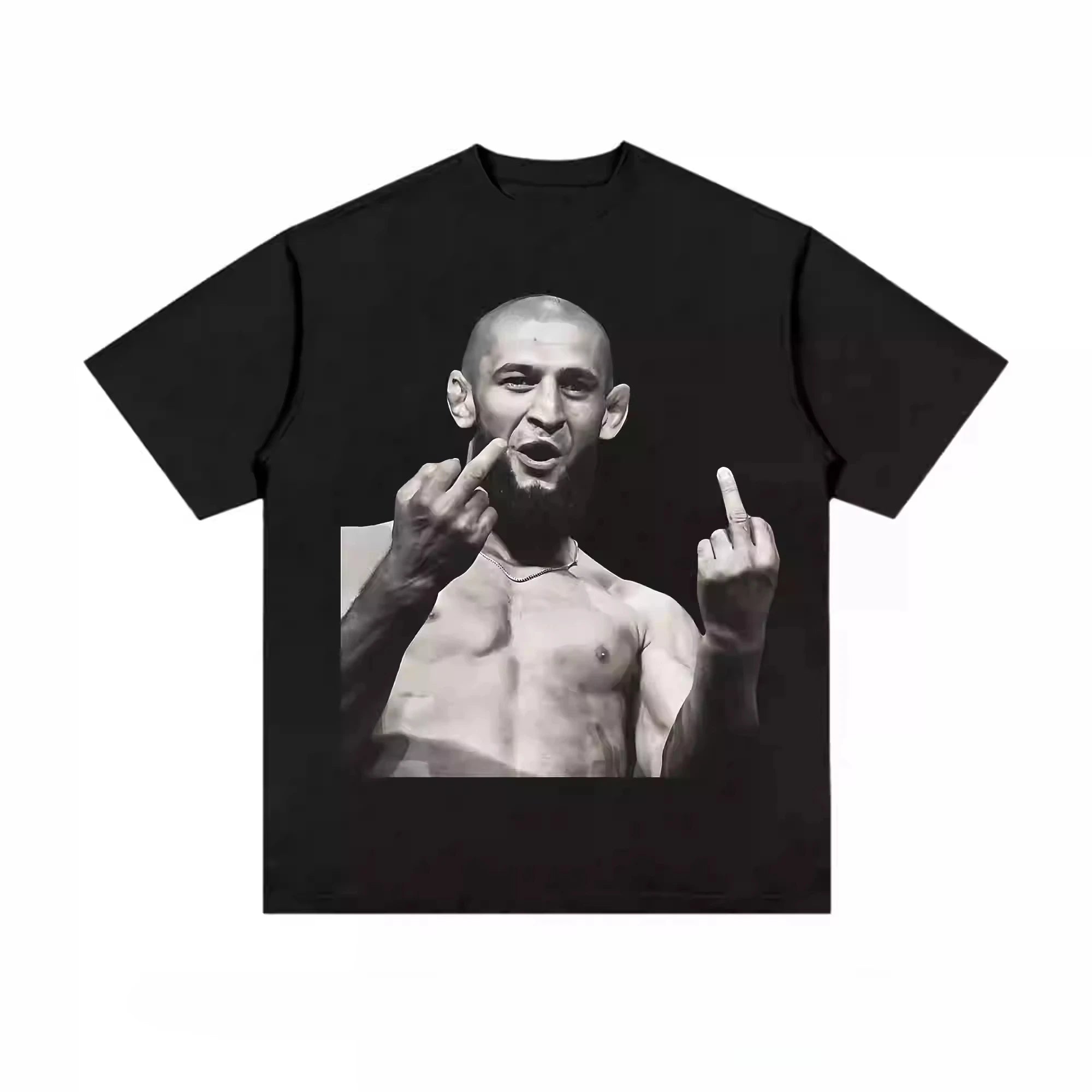 2025 New Retro Trend Portrait Classic Ufc Star Print Women Men's T-shirt Cotton Fashion Y2K Top Summer Short Sleeve Clothing Tee