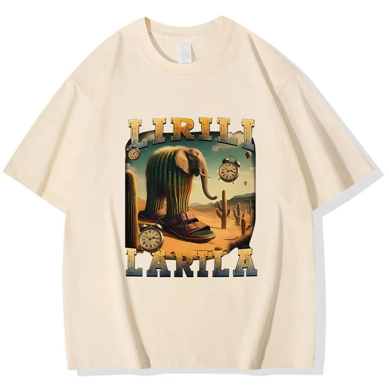 Tralalero Tralala Tung Sahur Bombardiro Crocodilo Tee Shirt Funny Italian Brainrot T-shirt Men Women Meme Print Top Short Sleeve