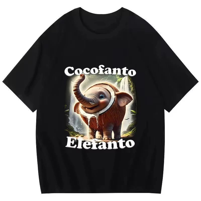 Tralalero Tralala Tung Sahur Bombardiro Crocodilo Tee Shirt Funny Italian Brainrot T-shirt Men Women Meme Print Top Short Sleeve