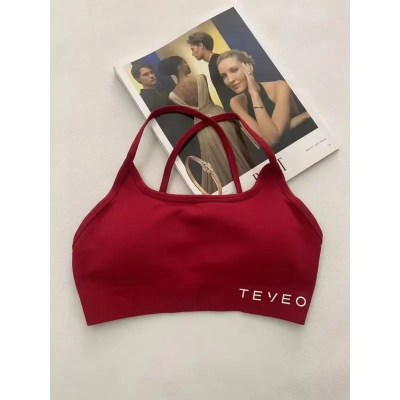 2025 TEVEO Women's Bra Transparent Sports Gym Women's Recommended Workout Fitness Sportswear Yoga Underwear Sports Vest Top