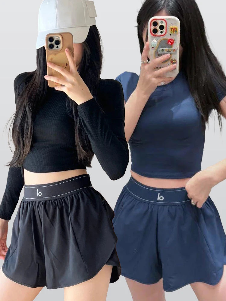 Women Athletic Shorts Quick Dry Breathable Yoga shorts Casual Running Pants Summer Comfortable Nude Feeling Anti-Shine Shorts