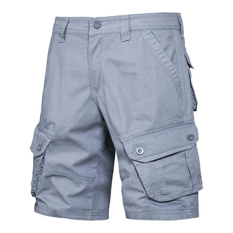 Summer Cargo Shorts for Men Multi Pockets Mens Shorts Casual Hiking Streetwear Cotton Shorts Outdoor Work Shorts for Men