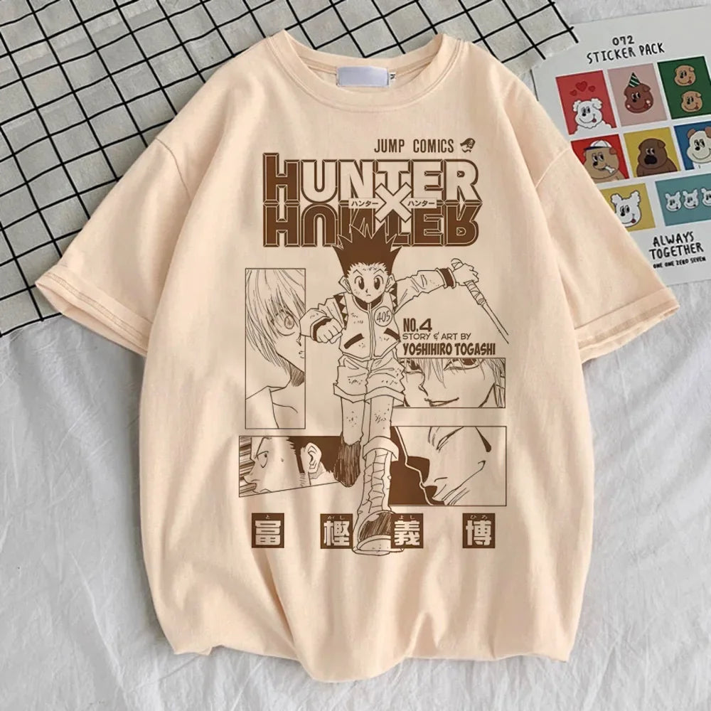 3D PrintingHunter X Hunter T-Shirt Men and Women Aesthetics Anime Breathable Gothic T-Shirt Comfort Aesthetics Anime Grunge Punk
