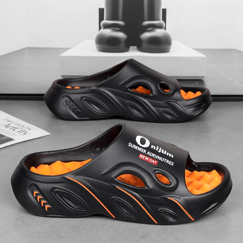 Men Slippers Summer New 2025 Slides Sandals EVA Soft-sole Unisex Men Women Indoor Outdoor Walking Beach Shoes