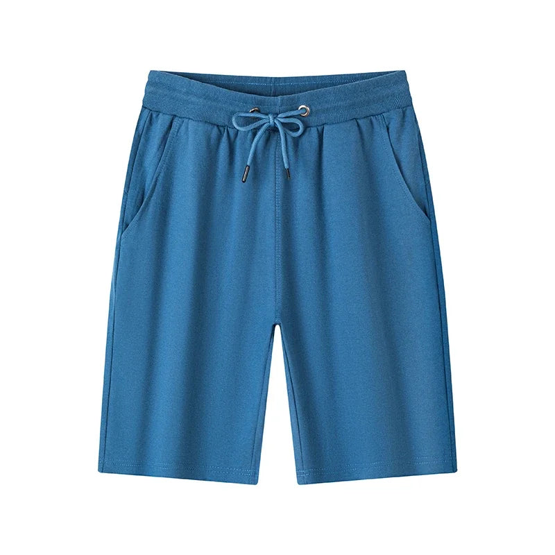 Men's Casual and Fashionable Pure Cotton Shorts with Drawstring and Comfortable Pants