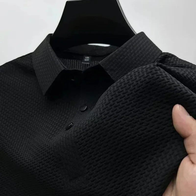 Upto XS-7XL Men's Short Sleeve T-shirt Cool and Breathable POLO Shirt Business Casual Sweat-absorbing Top Tees