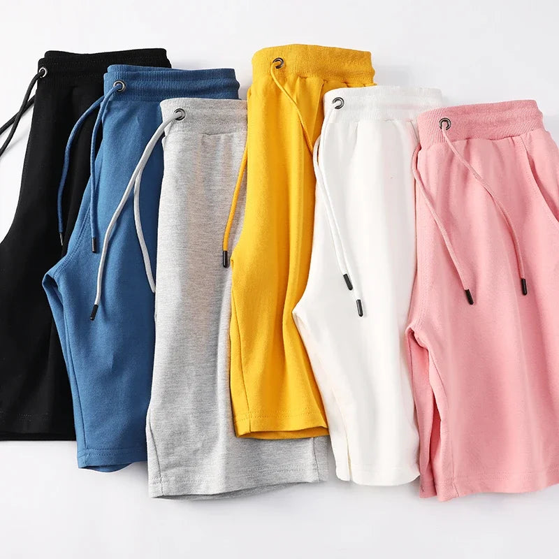Men's Casual and Fashionable Pure Cotton Shorts with Drawstring and Comfortable Pants