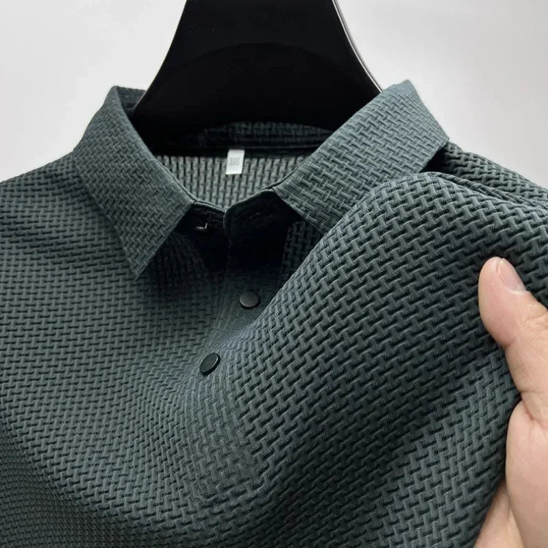 Upto XS-7XL Men's Short Sleeve T-shirt Cool and Breathable POLO Shirt Business Casual Sweat-absorbing Top Tees