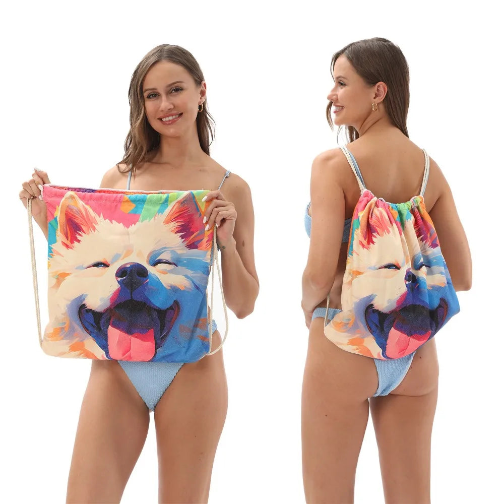 Quick Drying Microfiber Towels Beach Towel Mat for The Sports Bathrobe Woman Travel Portable Sand Free Beach Towels Large Bundle