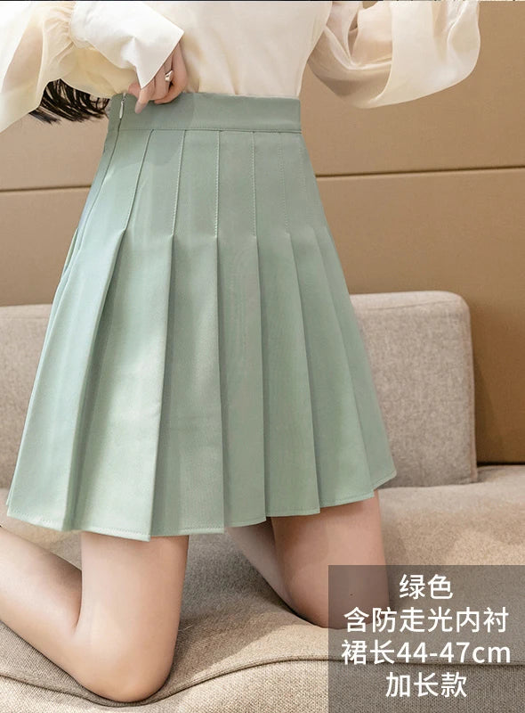 Summer High Waist Pleated Skirt Women Saias Vintage Sexy Mini Skirts Faldas Harajuku Casual Jupe Streetwear Woman Clothes New