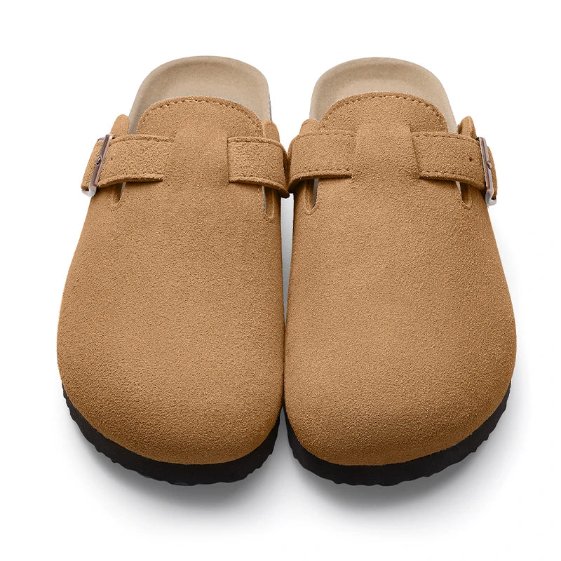 Crestar Women's Mules Cork Clogs Slippers Fashion Soft Footbed Suede Beach Slides With Arch Support Girls Outdoor Muller Shoes