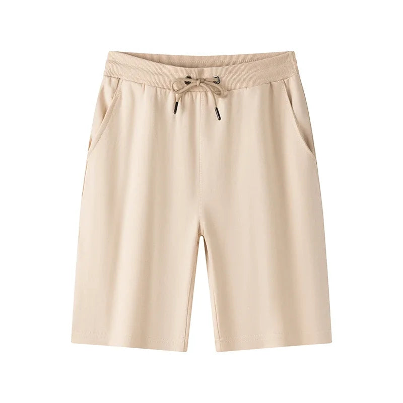 Men's Casual and Fashionable Pure Cotton Shorts with Drawstring and Comfortable Pants